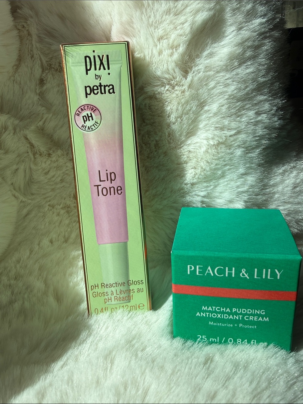 Pixi Lip Tone pH Reactive lip gloss .4oz, Peach & Lily Matcha Pudding .84oz